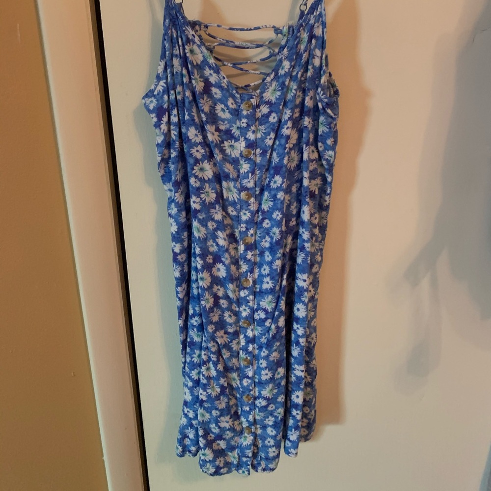 Blue floral dress